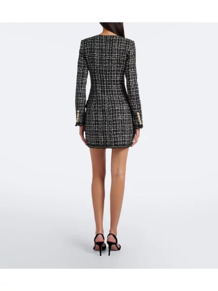 Rochie Rebecca Vallance din tweed negru
