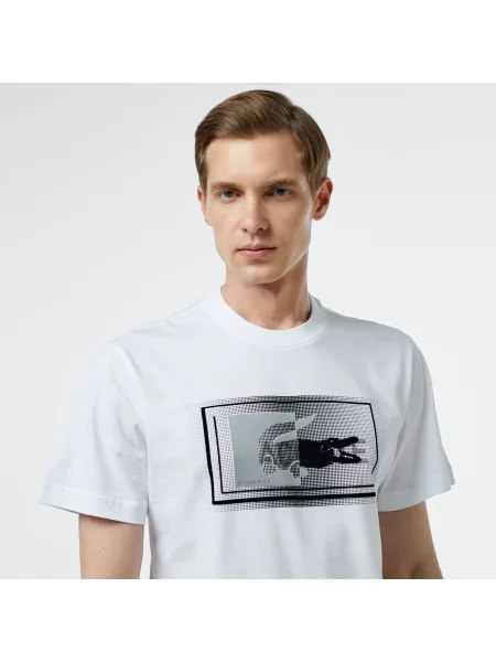 Lacoste T-Shirt Regular Fit biała