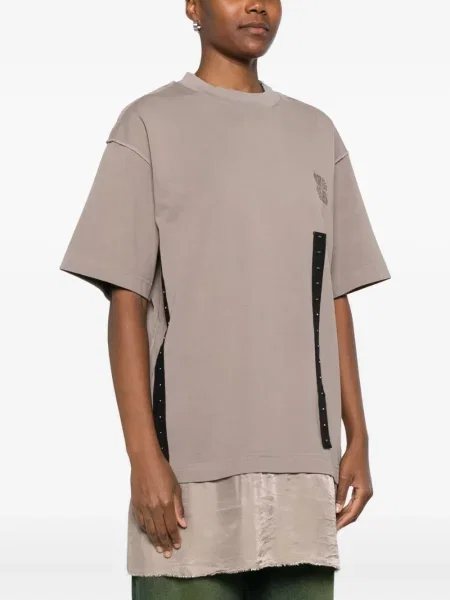 Tricou Federico Cina cu decolteu rotund maro