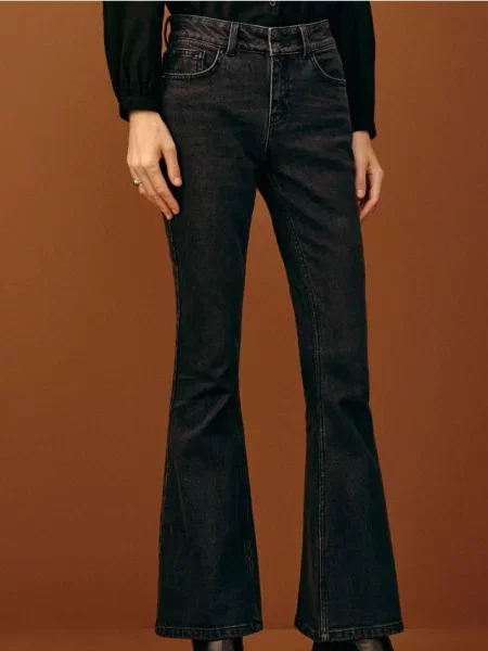 Розкльошені джинси сірий