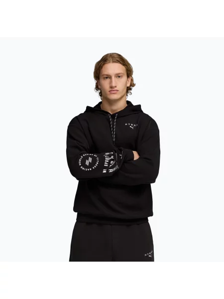 Antrenament hanorac cu glugă Puma negru