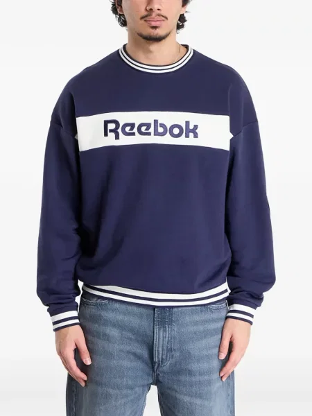 Hanorac Reebok cu decolteu rotund albastru