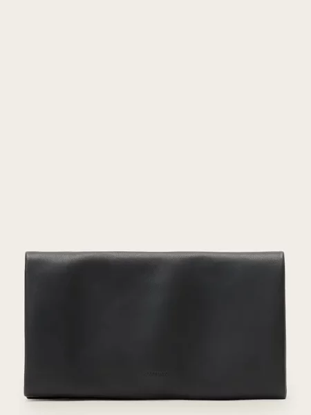 AllSaints portofel de piele HARLUNA negru