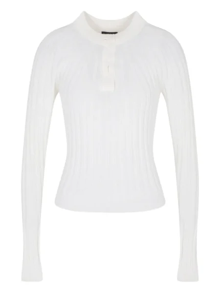 Pulover Giorgio Armani lung alb