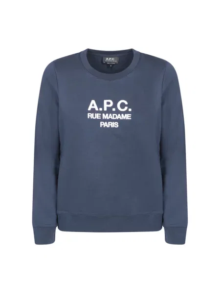 Bluza A.p.c. z logo niebieska