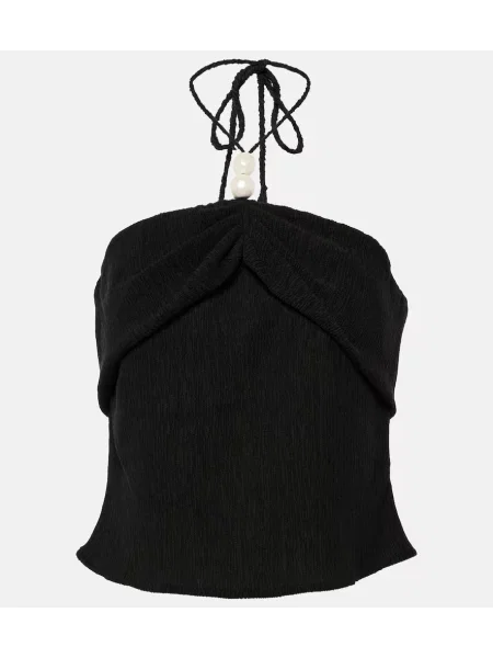 Cropp top Magda Butrym cu gât halter negru