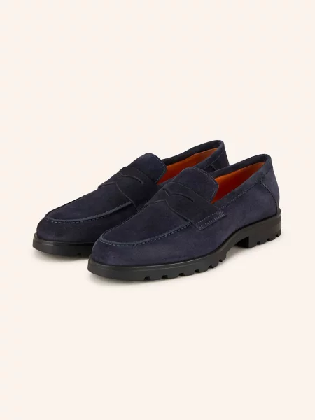 Santoni Penny Loafers blau granatowe
