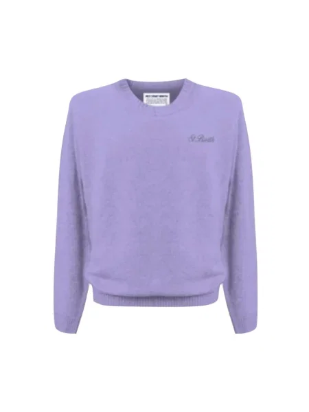 Sweter Mc2 Saint Barth wełniany fioletowy