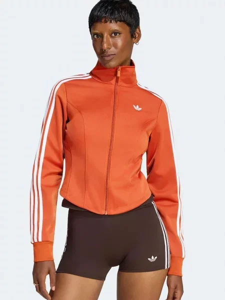 Adidas Originals bluza rozpinana Firebird Corset pomarańczowa