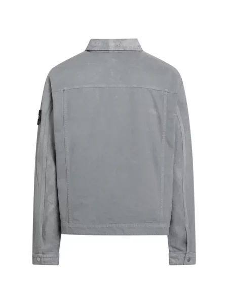 Geacă de blugi Stone Island cu strasuri gri
