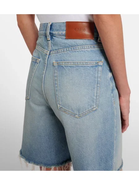 Pantaloni scurți din denim Chloé albastru