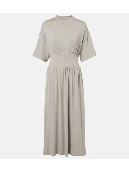 Rochie midi Toteme din jerseu gri