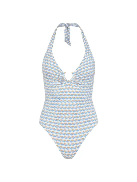 Inel Seafolly cu gât halter alb