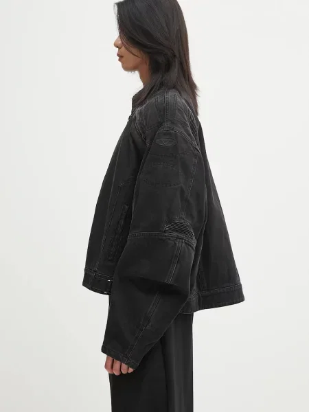 Τζιν μπουφάν VETEMENTS Racing Denim μαύρο