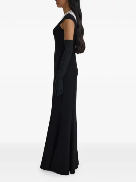 Rochie maxi Moos Studio din dantelă negru