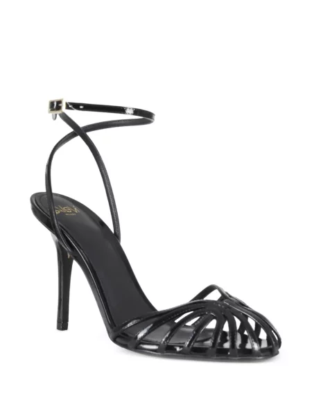 Cropp pantofi cu toc Alevì din piele cu bretele negru