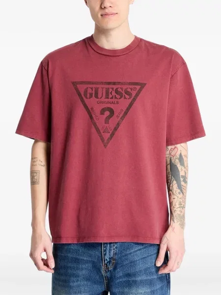 Tricou Guess cu imagine roșu