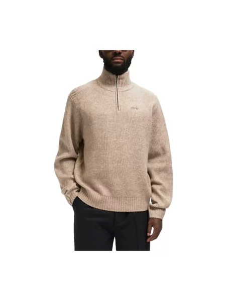 Sweter Olaf Hussein wełniany beżowy