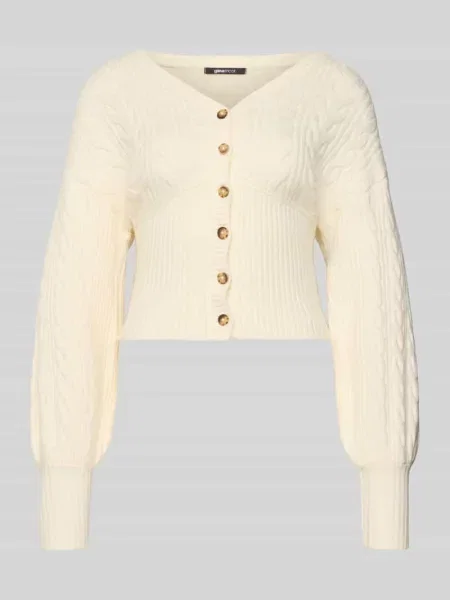 Kardigan z zapięciem na Gina Tricot biały