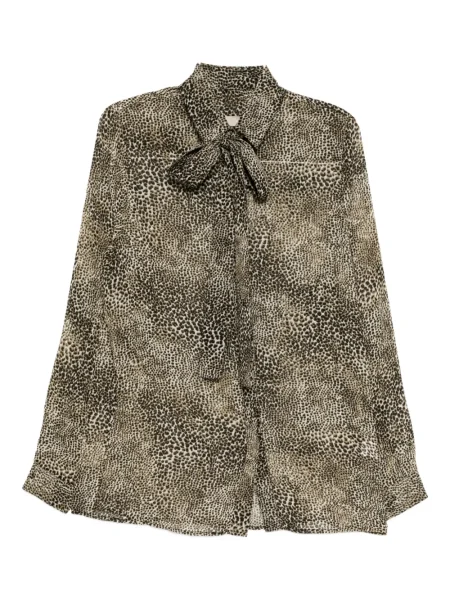 Cămașă Elie Saab cu imagine maro