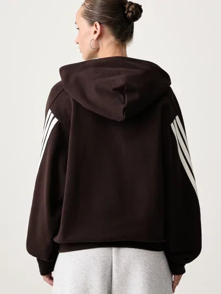 Adidas bluza z kapturem brązowa