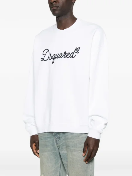 Hanorac Dsquared2 cu broderie alb
