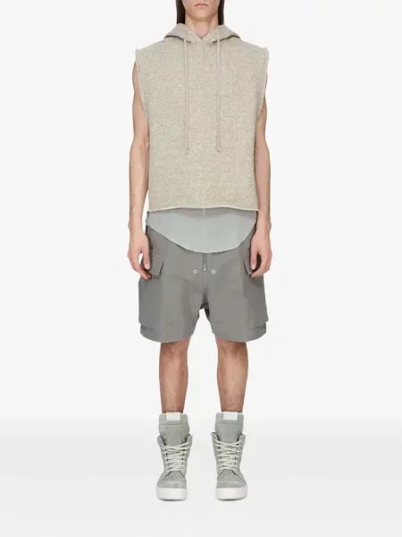 Pantaloni scurți Rick Owens din țesătură twill gri