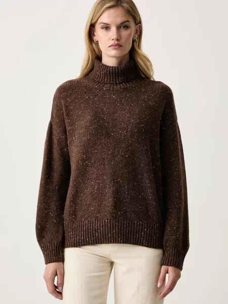 Barbour pulover pentru femei cu lână Stanford maro