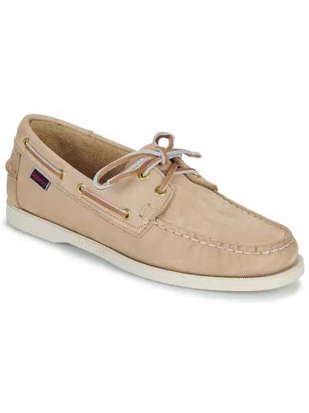 Pantofi Sebago din nubuc bej