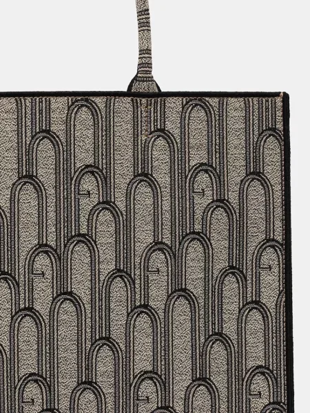 Furla Shopper táska FURLA OPPORTUNITY bőr hozzáadásával bézs