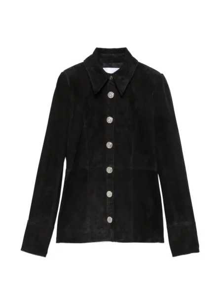 Geacă Galvan London din piele de căprioară negru
