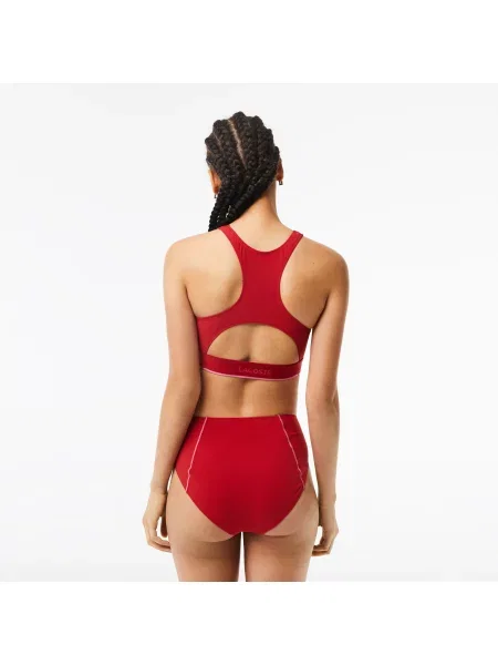 Lacoste Góra Od Bikini Bordowa Bordowy