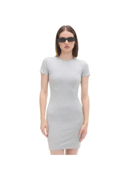 Cropp Гладка сукня міні light grey сіра