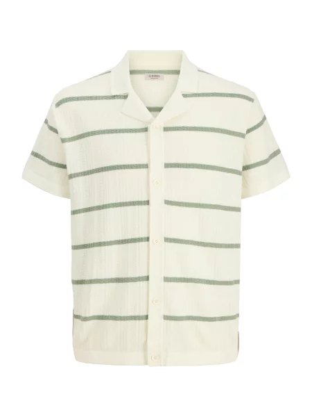 JJ Rebel Pletena jopa JREBSTANCE svetlo zelena / naravno bela