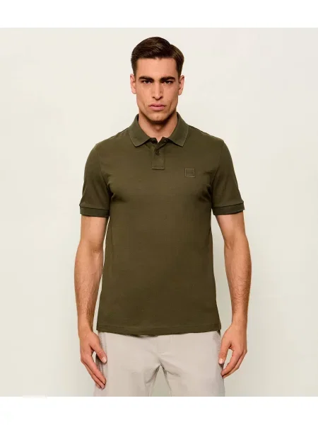 Tricou polo Boss Orange portocaliu