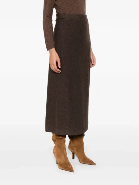 Spódnica midi Gran Sasso do kolan brązowa