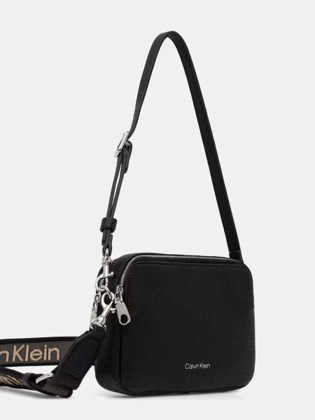 Kabelka Calvin Klein Webbing 2X Strap Camera Bag čierna