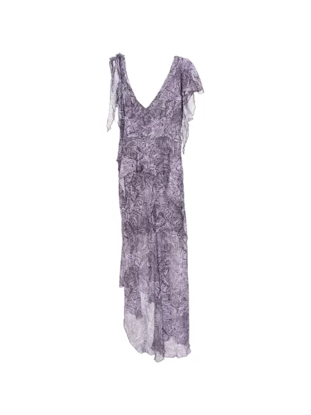 Rochie Isabel Marant cu imagine cu imprimeu abstract violet