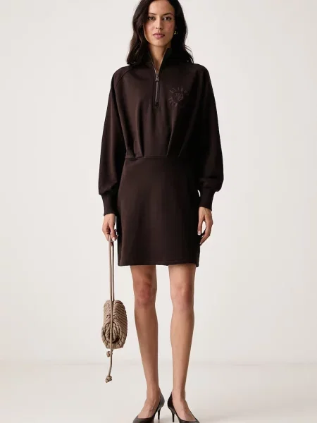 Armani Exchange rochie din maro