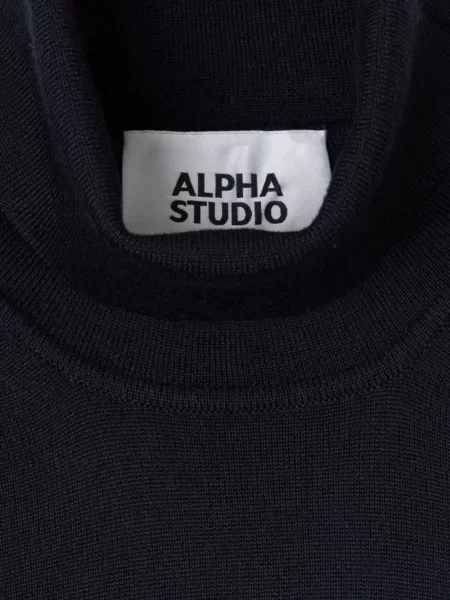 Pulover Alpha Studio de lână albastru