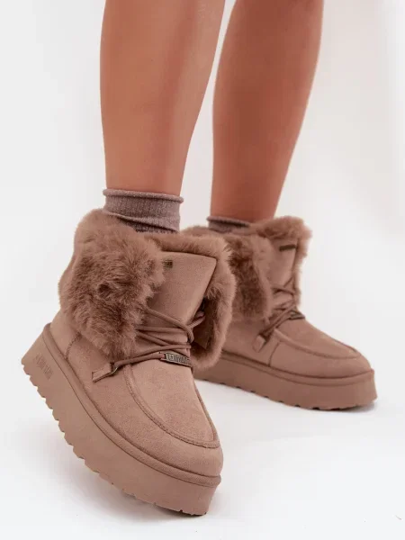 Škornji za sneg Big Star Shoes s platformo rjava