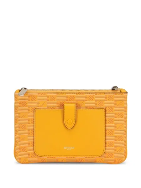 Kožená kožená taška Moreau oranžová