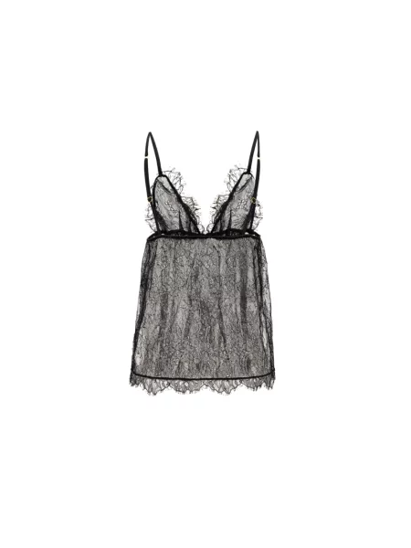 Top Tom Ford koronkowy z paskiem czarny