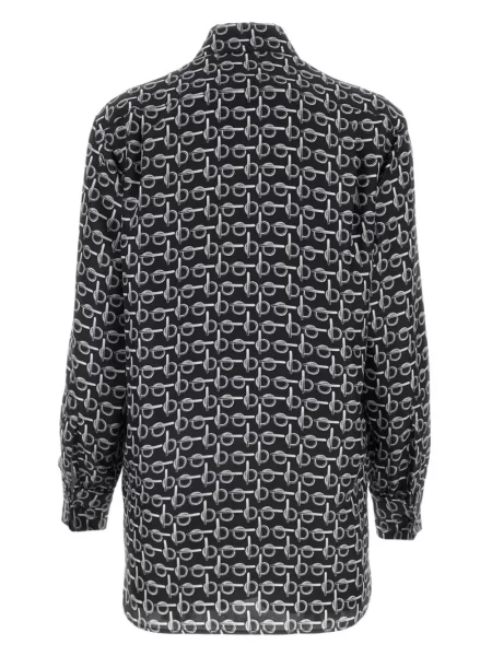 Cămașă Burberry de mătase negru