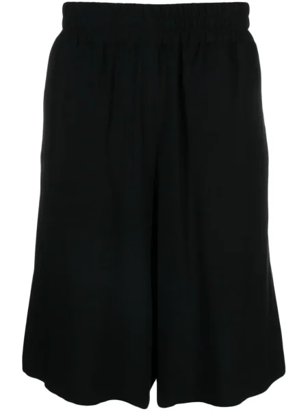 Kratke hlače Moschino od krep crna