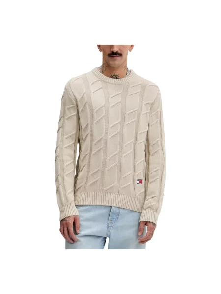 Tommy Jeans Sweter beige beżowy