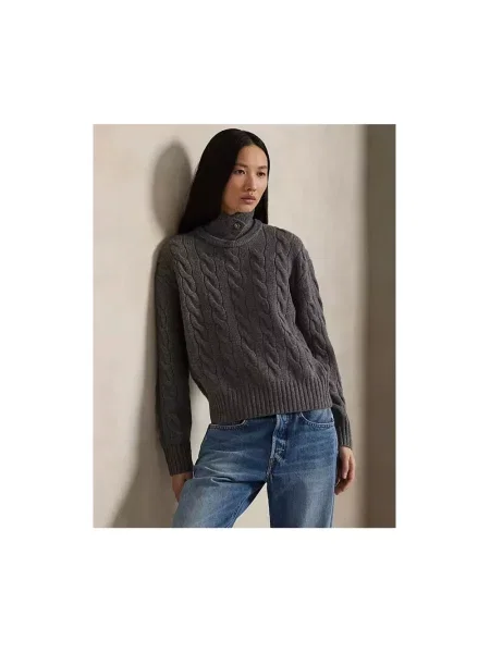 Sweter Polo Ralph Lauren z kaszmiru szary