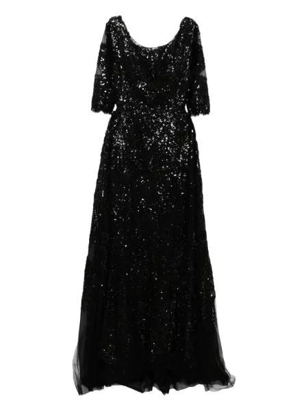 Rochie Saiid Kobeisy cu broderie de costum negru