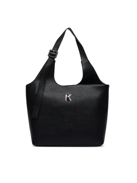 Karl Lagerfeld Jeans torebka shopper z imitacji skóry czarna