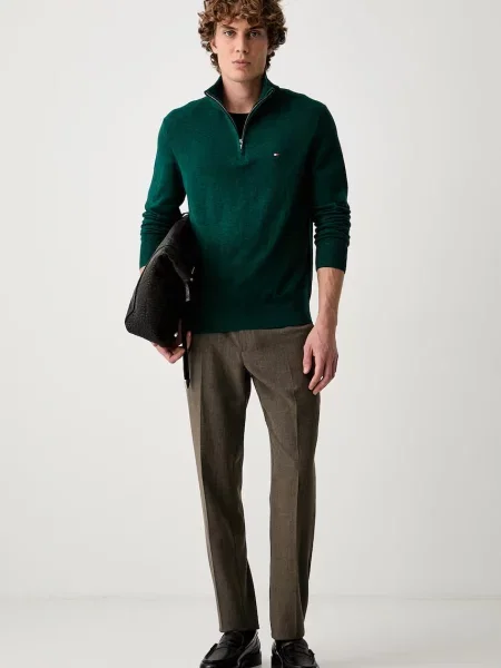 Tommy Hilfiger Pulover cu adaos de cașmir verde
